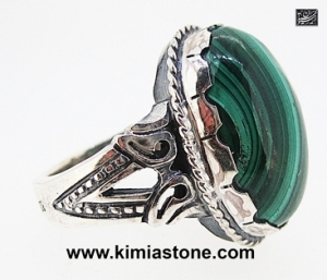 انگشتر نقره مالاکیت (Malachite )